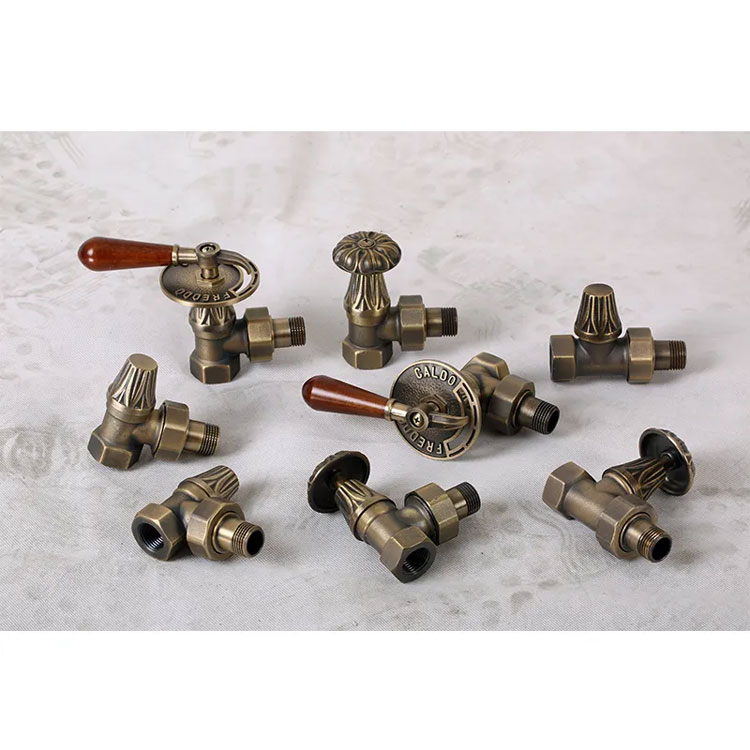 Manual Brass Radiator Valve Set with Lever Handle for Cast Iron ...